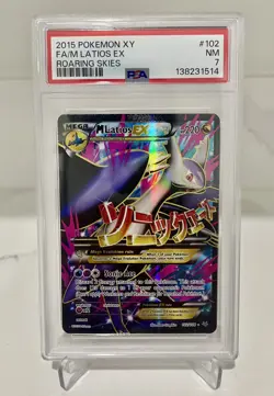Pokemon M Latios EX 2015 Roaring Skies 102/108 PSA 7 - Image 1