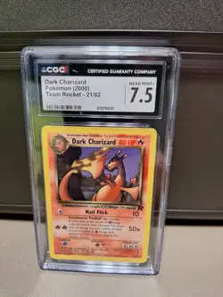 2000 Dark Charizard 21/82 Unlimited Team Rocket Pokemon CGC 7.5 - Image 1