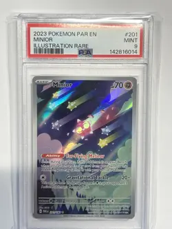 MINIOR 2023 POKEMON S&V PARADOX RIFT ILLUSTRATION RARE Pokemon 201/182 PSA 9 - Image 1