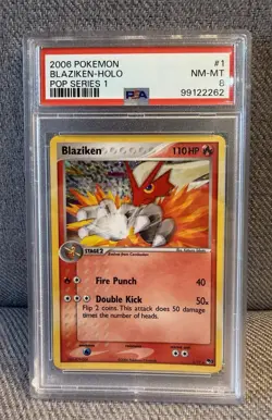 2006 POKEMON POP SERIES 1 #1 BLAZIKEN HOLO Graded PSA 8 Ruby Sapphire Emerald - Image 1