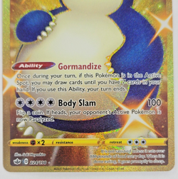 Pokemon Snorlax 224/198 Chilling Reign Gold Secret Rare Full Art Holo NM - Image 3