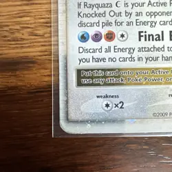 Pokemon Card Rayquaza C LV.X DP47 Promo Holo Diamond & Pearl TCG 2009 MP - Image 5
