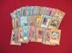 Lot of 97 Vintage Yu-Gi-Oh Trading Cards in Used Condition (1996) - Image 1