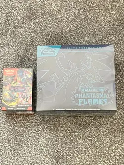 Pokemon TCG Phantasmal Flames - ETB & Booster Bundle | New & Sealed - Image 1