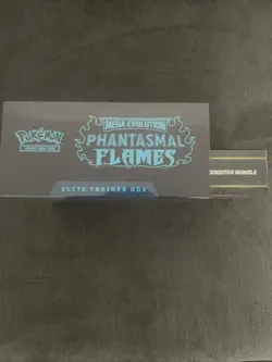 Pokemon TCG Mega Evolution Phantasmal Flames ETB And BOOSTER BUNDLE SEALED ✅🚚 - Image 3