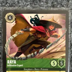 Disney Lorcana Reign of Jafar Raya Infiltration Expert 100/204 Legendary NM - Image 3