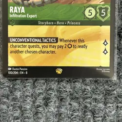 Disney Lorcana Reign of Jafar Raya Infiltration Expert 100/204 Legendary NM - Image 4