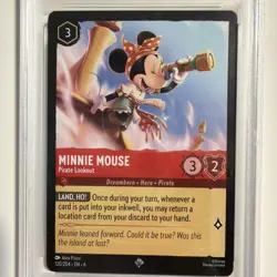2024 DISNEY LORCANA EN 6 #120 MINNIE MOUSE PIRATE LOOKOUT PSA 10 POP 6! - Image 2