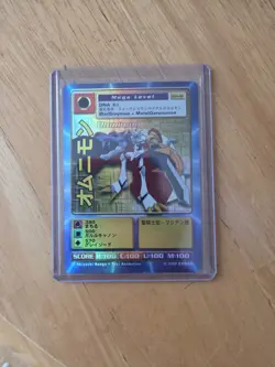 Omnimon OM-01 Holo 2000 Bandai Digimon Card Vintage Rare Foil Digimon TCG - Image 1
