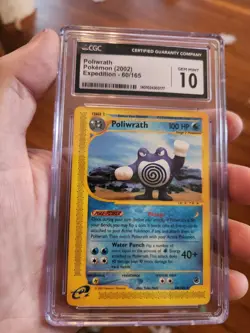 CGC 10 GEM MINT Poliwrath 60/165 Expedition Pokemon Ereader Card WOTC - Image 2