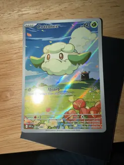Cottonee White Flare Illustration Rare Pokemon Card 090/086 SV NM Condition - Image 1