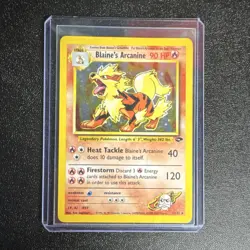 Pokemon Blaine's Arcanine Gym Challenge Holo Rare 1/132 90 HP English Card - Image 1