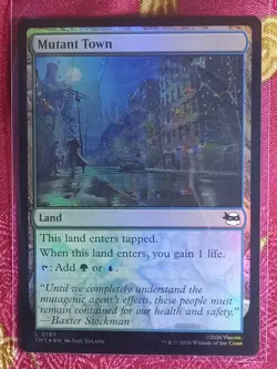 FOIL Mutant Town Teenage Mutant Ninja Turtles Magic The Gathering MTG land card - Image 1