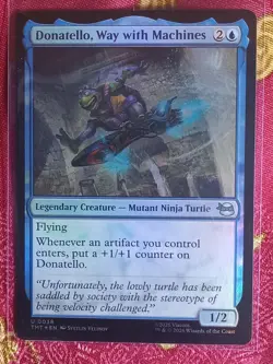 FOIL Donatello, Way with Machines Teenage Mutant Ninja Turtles Magic MTG card - Image 1