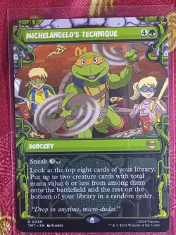 SHOWCASE Michelangelo's Technique Teenage Mutant Ninja Turtles Magic MTG card - Image 1