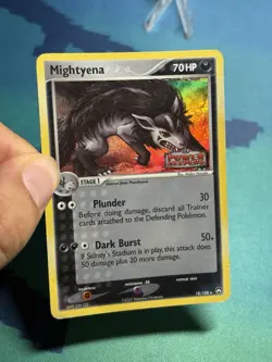 Mightyena 18/108 EX Power Keepers Reverse Holo Rare Pokemon Stamped Card HP - Image 3