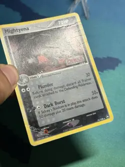 Mightyena 18/108 EX Power Keepers Reverse Holo Rare Pokemon Stamped Card HP - Image 4