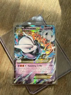 Pokemon M Mega Mewtwo EX Ultra Rare Holo TCG Card 64/162 NEAR MINT NM - Image 1