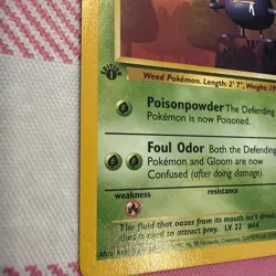 Pokemon TCG First Edition Gloom 1999 Wizards Of The Coast TCG Jungle Set Card 37 - Image 2