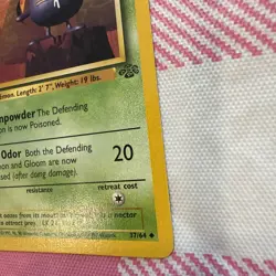Pokemon TCG First Edition Gloom 1999 Wizards Of The Coast TCG Jungle Set Card 37 - Image 3
