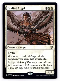 Exalted Angel NM Commander: Murders at Karlov Manor 0063 MTG Regular - Image 1