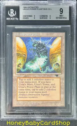 MTG Antiquities 1994 Urza's Power Plant (Bug) BGS 9.0Q (Quad) MINT 93/94 - Image 1