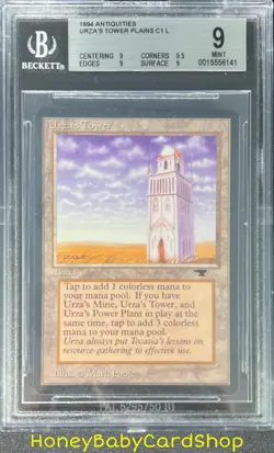 MTG Antiquities 1994 Urza's Tower (Plains) BGS 9.0Q+ (Quad+) MINT 93/94 - Image 1