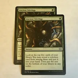 Ancient Stirrings x2 Double Masters NM Condition see front and back pics. - Image 1