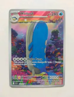 Wailord 162/159 Secret Rare | Journey Together Pokemon Card Full Art Mint IR TCG - Image 1