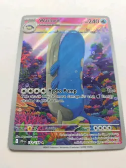 Wailord 162/159 Secret Rare | Journey Together Pokemon Card Full Art Mint IR TCG - Image 2