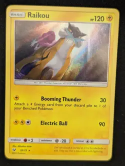 Pokemon TCG Raikou 32/73 Shining Legends Holo - Image 1