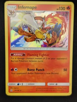 Pokemon TCG Infernape 23/156 Ultra Prism Holo - Image 1