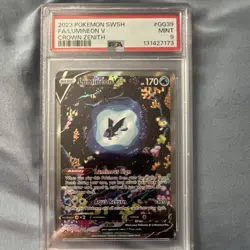 Pokemon Lumineon V GG39 Crown Zenith Ultra Rare Full Art Holo PSA 9 - Image 1