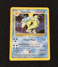 Pokemon Base Set Gyarados 6/102, Near Mint NM Holo - Image 1