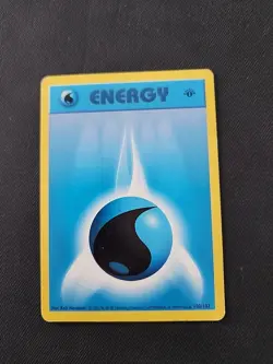 Water Energy 102/102 1st Edition Base Set Shadowless Pokemon Card WOTC MP - Image 1