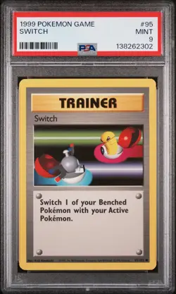 PSA 9 SWITCH 95 BASE SET UNLIMITED POKEMON MJ - Image 1