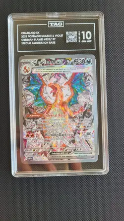 Pokemon Charizard EX Obsidian Flames #223/197 Tag 10 Gem Mint - Image 3