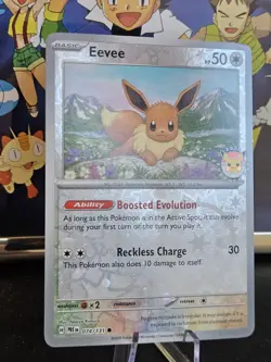 Eevee 074/131 🔥 Pokemon Day 2025 Reverse Cosmos Holo TCG Prismatic Evolutions - Image 2
