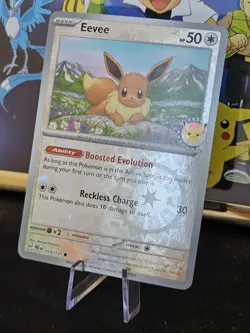 Eevee 074/131 🔥 Pokemon Day 2025 Reverse Cosmos Holo TCG Prismatic Evolutions - Image 3