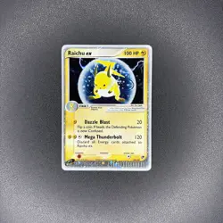 2003 Pokemon TCG Raichu EX Sandstorm Holo 98/100 Ultra Rare Medium Play - Image 1