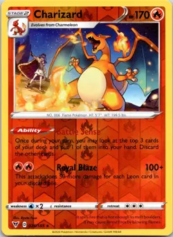 Charizard 025/185 Vivid Voltage Pokemon Reverse Holo Near Mint - Image 1