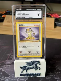 Meowth 56/64 Pokemon Jungle 1st Edition Mint CGC 9 - Image 1