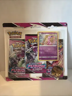 Pokemon TCG Fusion Strike 3-Pack Blister (Espeon) Sealed - Image 1