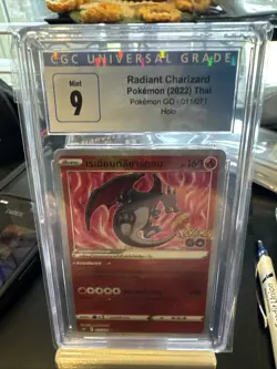 2022 pokemon go japanese 011/ 071 radiant charizard Thai CGC 9 - Image 1