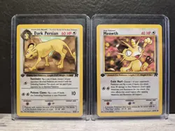 Dark Persian 42/82 Meowth 62/82 Team Rocket 1st Edition Pokemon TCG - Image 1