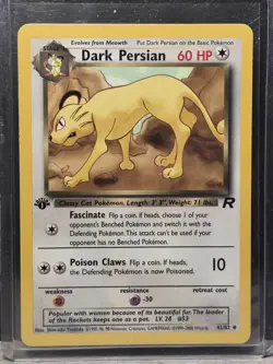 Dark Persian 42/82 Meowth 62/82 Team Rocket 1st Edition Pokemon TCG - Image 2