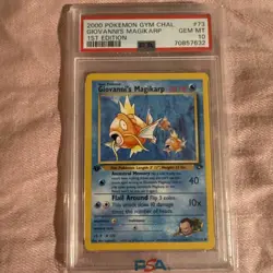 ✅ 2000 POKEMON GYM CHALLENGE 1ST EDITION #73 GIOVANNI'S MAGIKARP PSA 10 - Image 1
