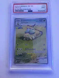 Pokemon Grotle 164/162 Sv05: Temporal Forces Illustration Rare PSA 9 - Image 1
