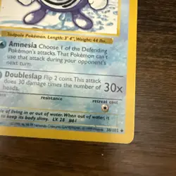 1999 WOTC POKEMON BASE SET SHADOWLESS 1ST EDITION POLIWHIRL 38/102 UNCOMMON LP - Image 4