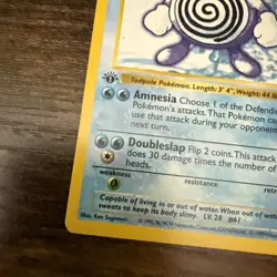 1999 WOTC POKEMON BASE SET SHADOWLESS 1ST EDITION POLIWHIRL 38/102 UNCOMMON LP - Image 5